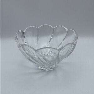 Marquis by Waterford, Crystal Bowl, “Windflower”, Swirl Cut, Scallop Rim, 5.5”